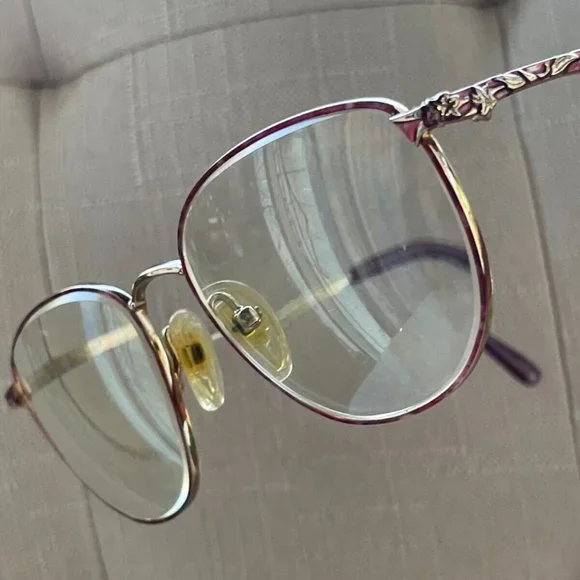 Vintage Laura Ashley Women Eyeglasses Frame LYDIA Gold Tone Glasses Made in Japa Vintage Laura Ashley Women Eyeglasses Frame LYDIA Gold Tone  main image 4